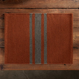 Wool Striped Placemat - Ochre/Flint | James Perse Los Angeles