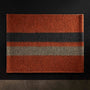 Placemat Wool Double Stripe in Ochre/Blk Marl/Flint | James Perse Los Angeles
