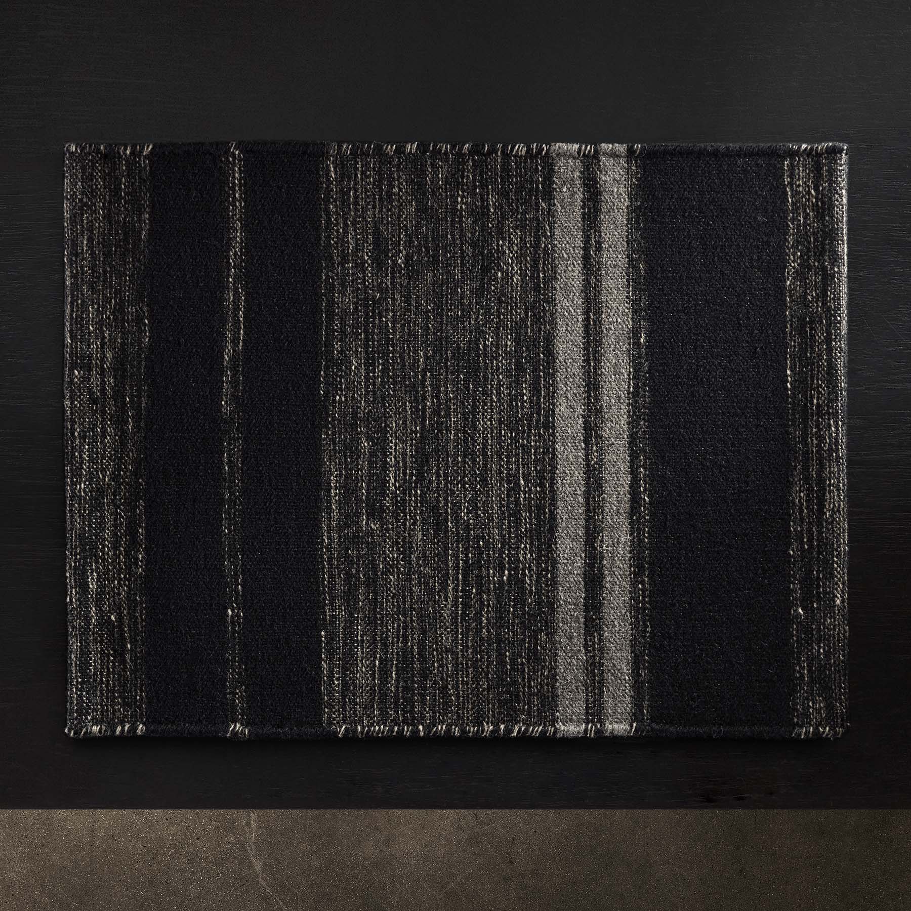 Placemat Wool Multi Stripe - Black Marle/Black/Flint | James Perse Los Angeles