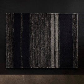 Placemat Wool Multi Stripe - Black Marle/Black/Flint | James Perse Los Angeles