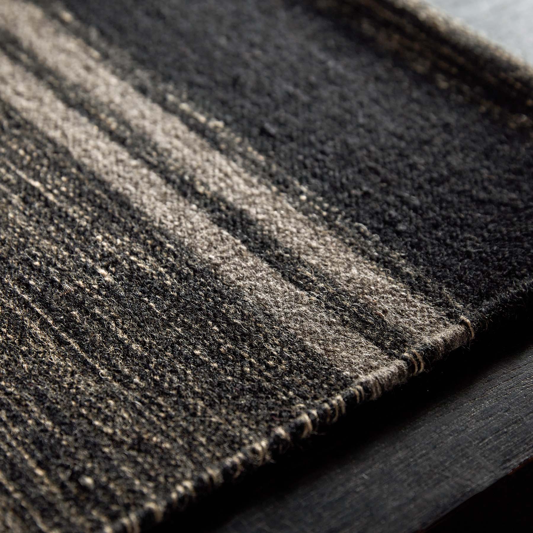 Placemat Wool Multi Stripe - Black Marle/Black/Flint | James Perse Los Angeles