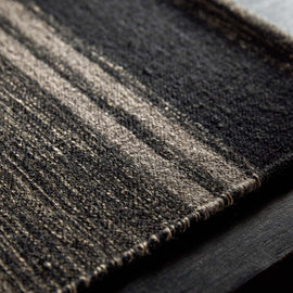 Placemat Wool Multi Stripe - Black Marle/Black/Flint | James Perse Los Angeles