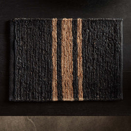 Jute Placemats (Set of 4) - Charcoal/Natural Stripe | James Perse Los Angeles