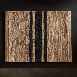 Jute Placemats (Set of 4) - Natural/Charcoal Stripe | James Perse Los Angeles