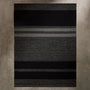 Multi Stripe Area Rug 9Ft X 12Ft - Black Marl/Black/Flint | James Perse Los Angeles