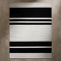 Multi Stripe Area Rug 9Ft X 12Ft - Natural/Black Stripe | James Perse Los Angeles