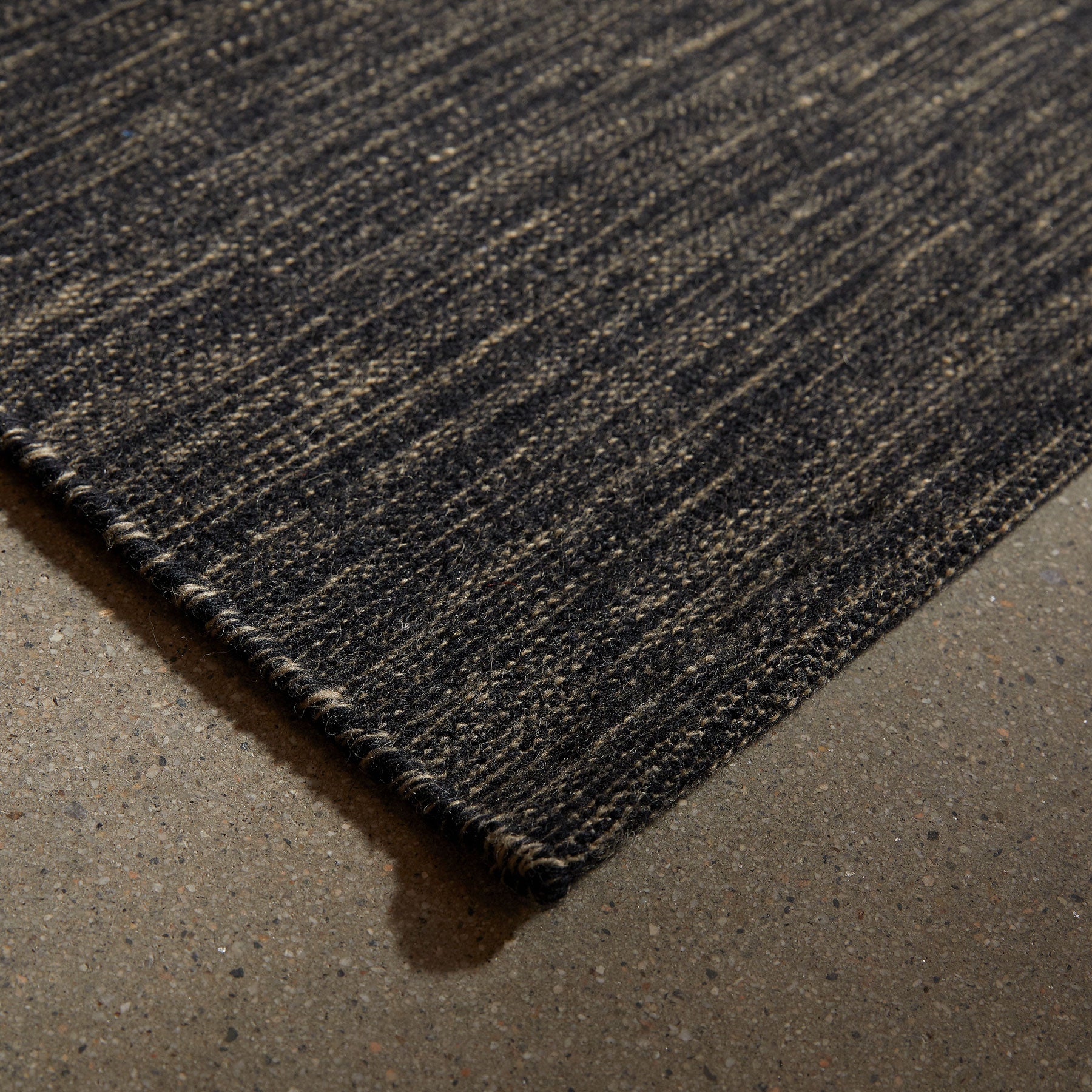 Solid Entry Mat 2Ft X 3Ft - Black Melange | James Perse Los Angeles