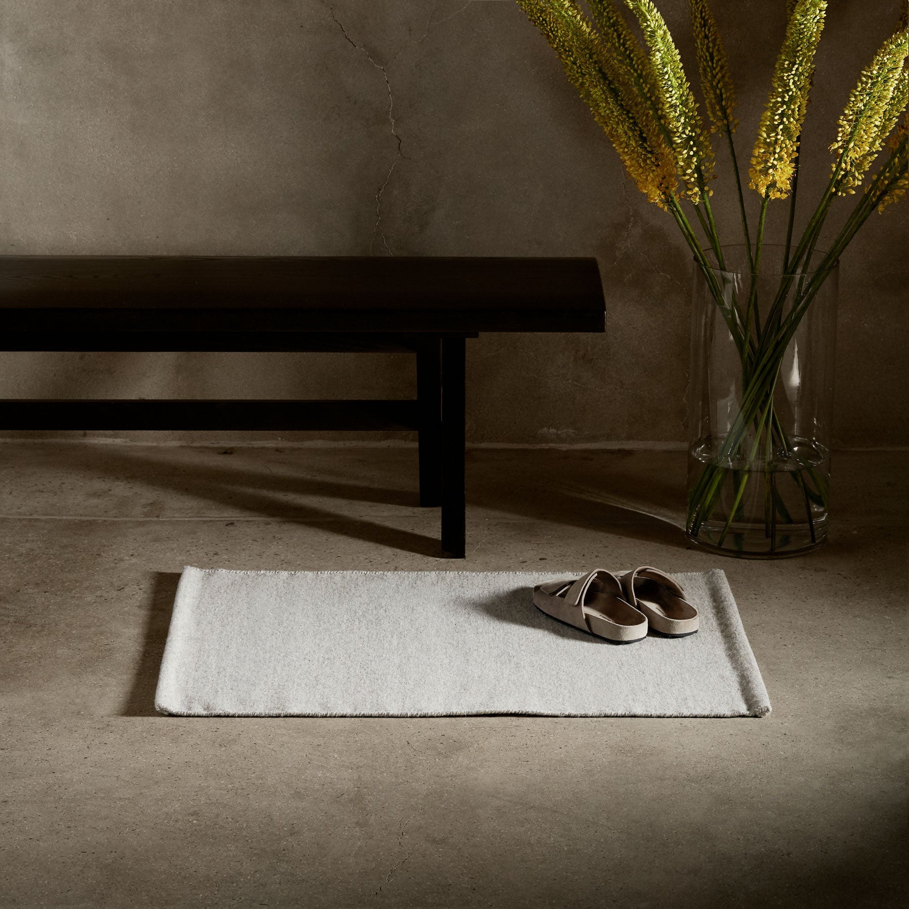 Solid Entry Mat 2Ft X 3Ft - Light Grey Marled | James Perse Los Angeles