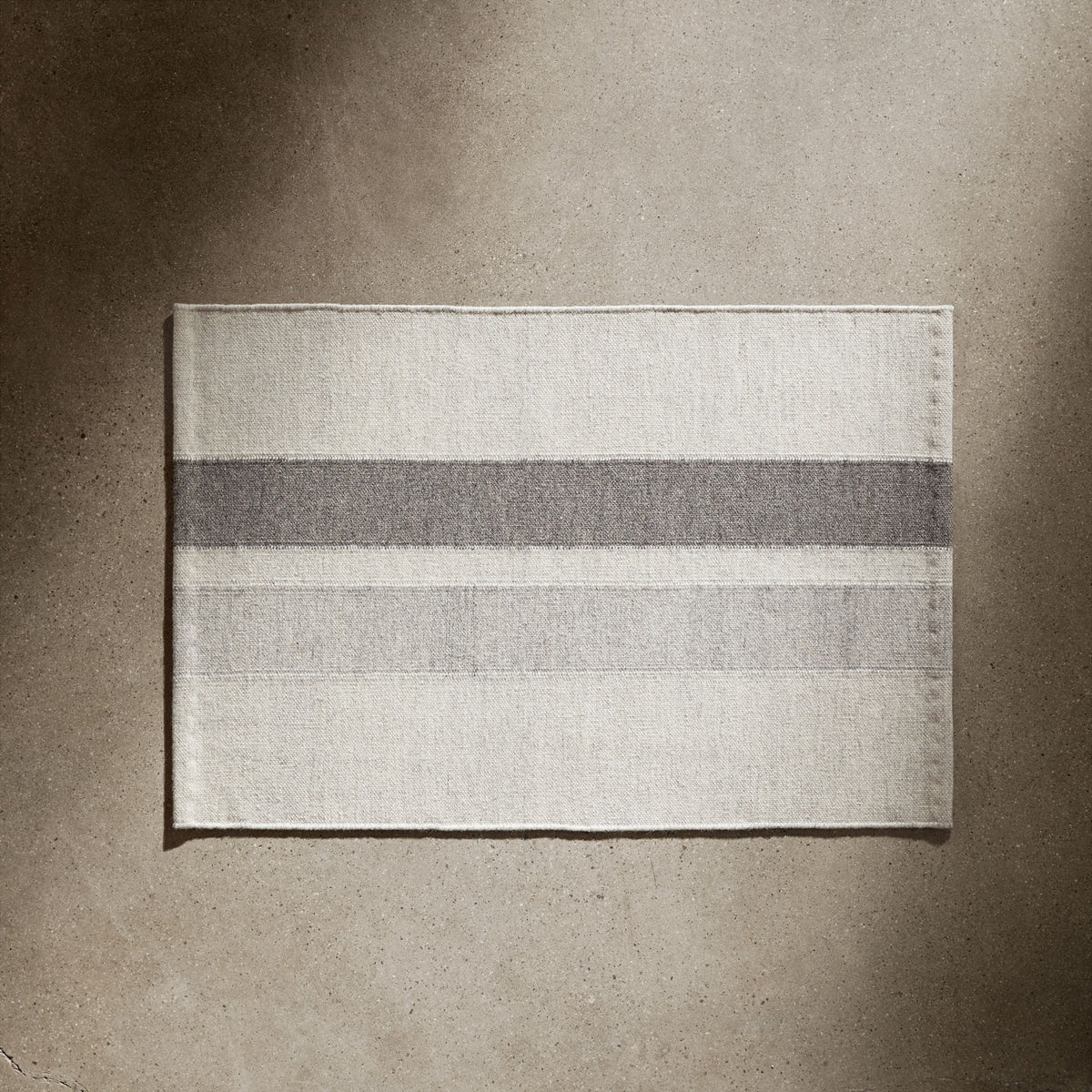Striped Entry Mat 2Ft X 3Ft - Natural/Grey | James Perse Los Angeles