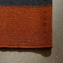 Striped Entry Mat 2Ft X 3Ft in Ochre/Black Marle/Flint | James Perse Los Angeles