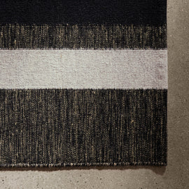 Striped Entry Mat 2Ft X 3Ft in Pearl Grey/Black | James Perse Los Angeles