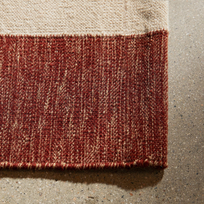 Striped Entry Mat 2Ft X 3Ft in Wine/Flint/Oyster | James Perse Los Angeles