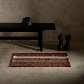 Striped Entry Mat 2Ft X 3Ft in Wine/Flint/Oyster | James Perse Los Angeles
