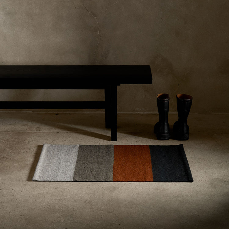 Color Block Entry Mat 2Ft X 3Ft - Blk M/Ochre/Flint | James Perse Los Angeles