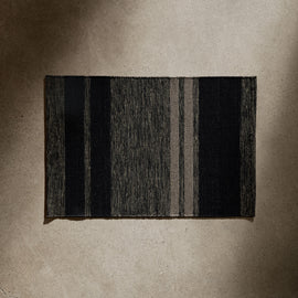 Multi Stripe Entry Mat 2Ft X 3Ft - Blk Marl/Blk/Flint | James Perse Los Angeles