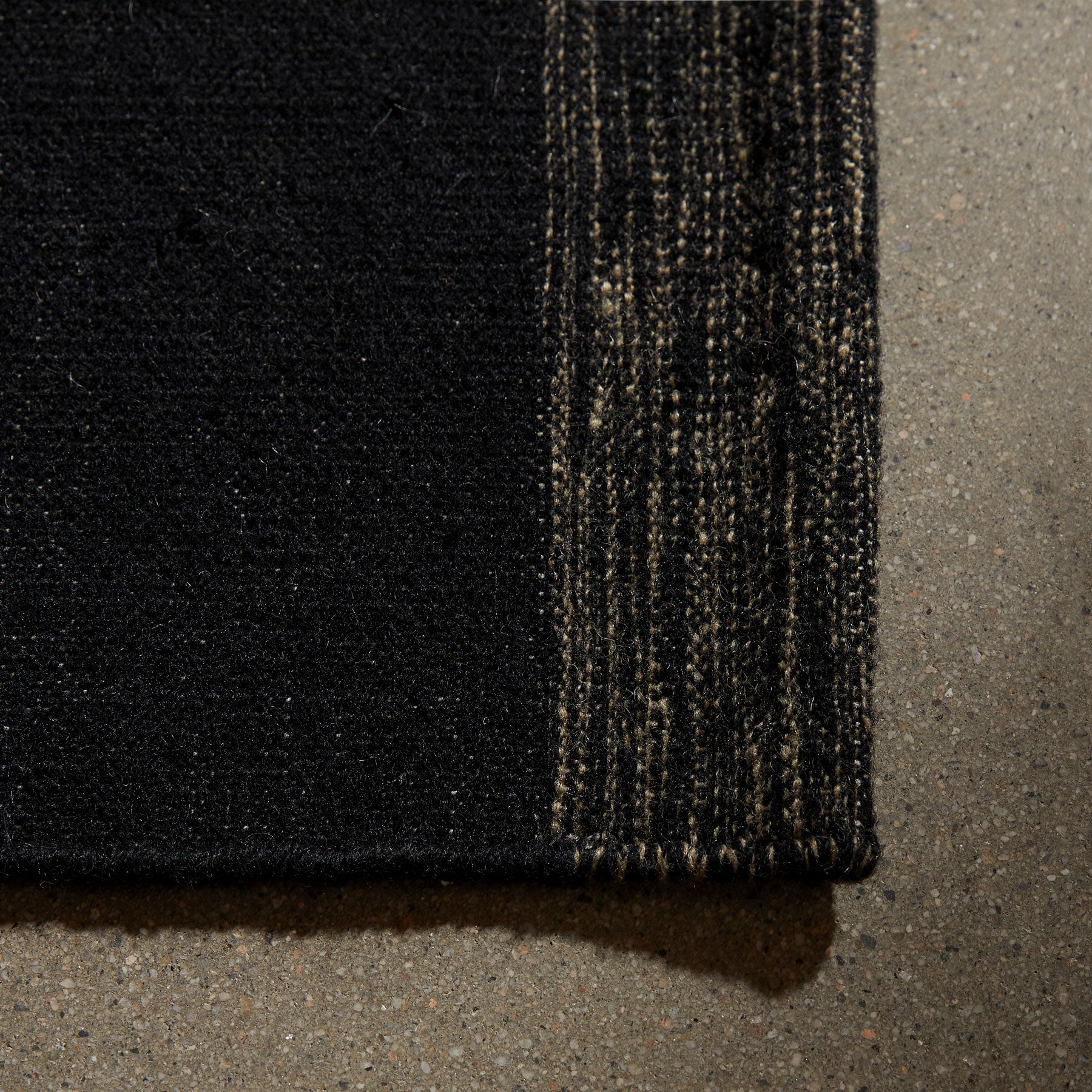 Multi Stripe Entry Mat 2Ft X 3Ft - Blk Marl/Blk/Flint | James Perse Los Angeles