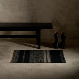 Multi Stripe Entry Mat 2Ft X 3Ft - Blk Marl/Blk/Flint | James Perse Los Angeles