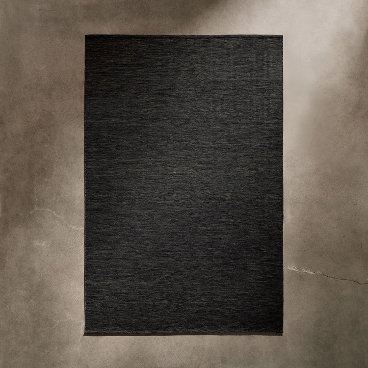 Solid Marled Area Rug 6Ft X 9Ft in Black Melange | James Perse Los Angeles