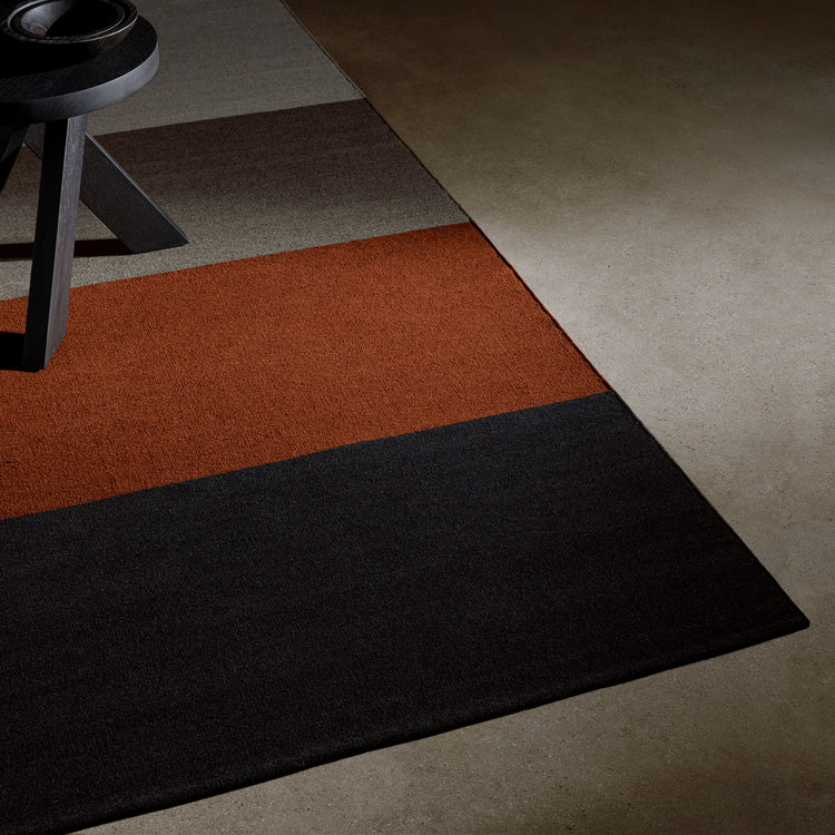 Color Blocked Rug 6'X9' - Blk M/Ochre/Flint | James Perse Los Angeles