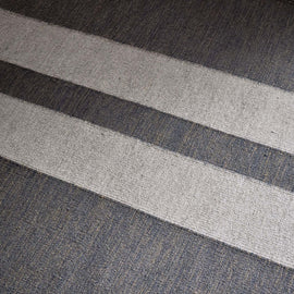 3.5FT X 9FT Double Stripe Runner in Guntmetal Marle/Pearl Grey | James Perse Los Angeles