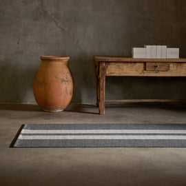 3.5FT X 9FT Double Stripe Runner in Guntmetal Marle/Pearl Grey | James Perse Los Angeles