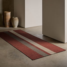 3.5 X 9 Double Stripe Runner in Wine/Flint/Oyster | James Perse Los Angeles