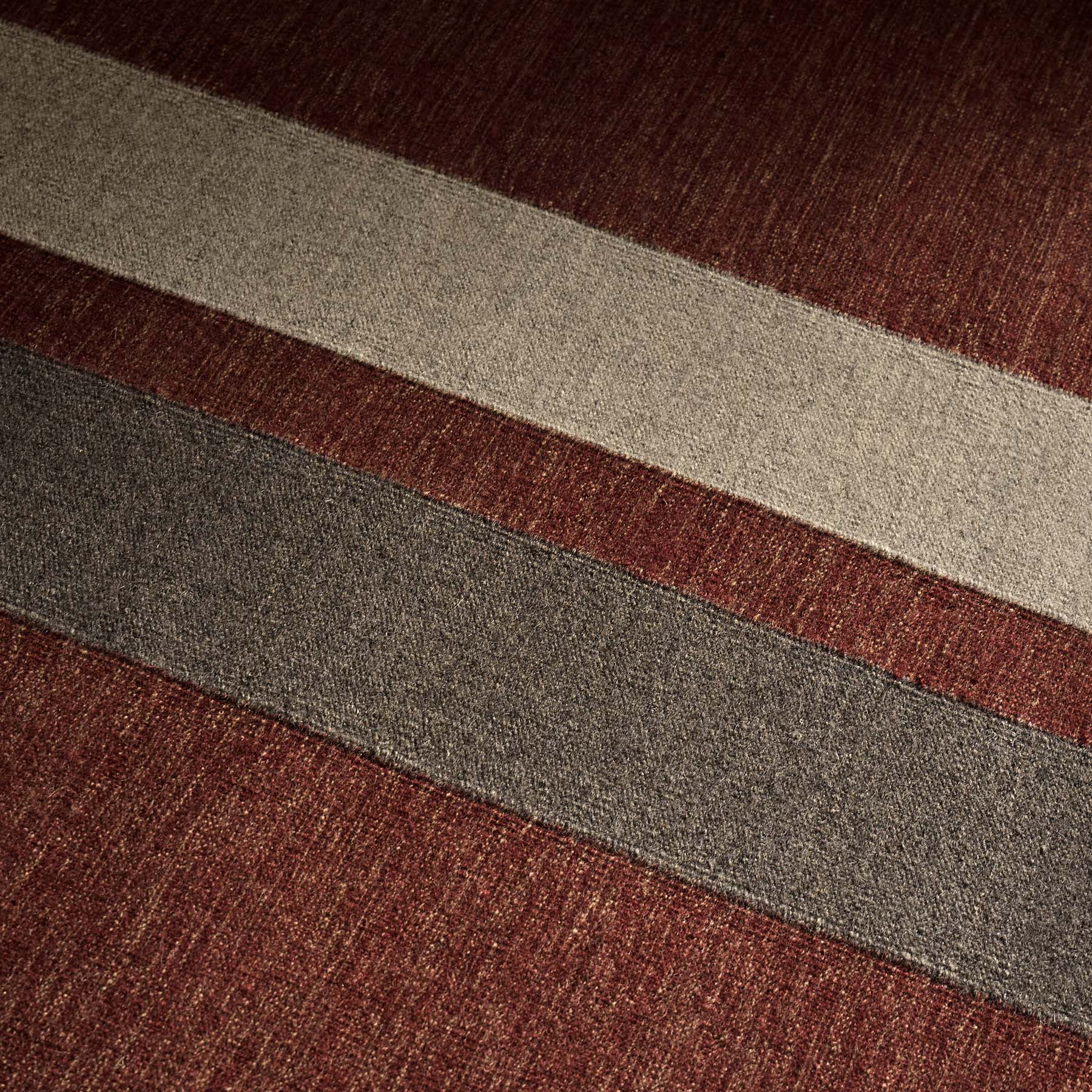 3.5 X 9 Double Stripe Runner in Wine/Flint/Oyster | James Perse Los Angeles