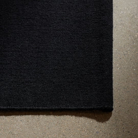 Solid Wool Area Rug 6Ft X 9Ft in Black | James Perse Los Angeles 