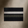 Double Stripe Door Mat 2ft X 3Ft - Black/Black Marle/Pearl Grey | James Perse Los Angeles