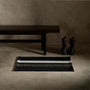 Double Stripe Door Mat 2ft X 3Ft - Black/Black Marle/Pearl Grey | James Perse Los Angeles