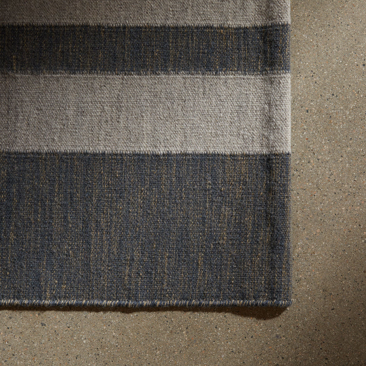 Double Stripe Door Mat 2Ft X 3Ft - Guntmetal Marle/Pearl Grey | James Perse Los Angeles