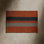 Double Stripe Door Mat 2Ft X 3Ft - Ochre/Blk Marl/Flint | James Perse Los Angeles