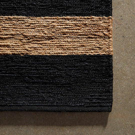 Jute Entrance Rug 2FT X 3FT - Charcoal/Natural Stripe | James Perse Los Angeles