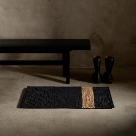 Jute Entrance Rug 2FT X 3FT - Charcoal/Natural Stripe | James Perse Los Angeles