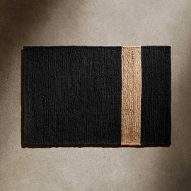 Jute Entrance Rug 2FT X 3FT - Charcoal/Natural Stripe | James Perse Los Angeles