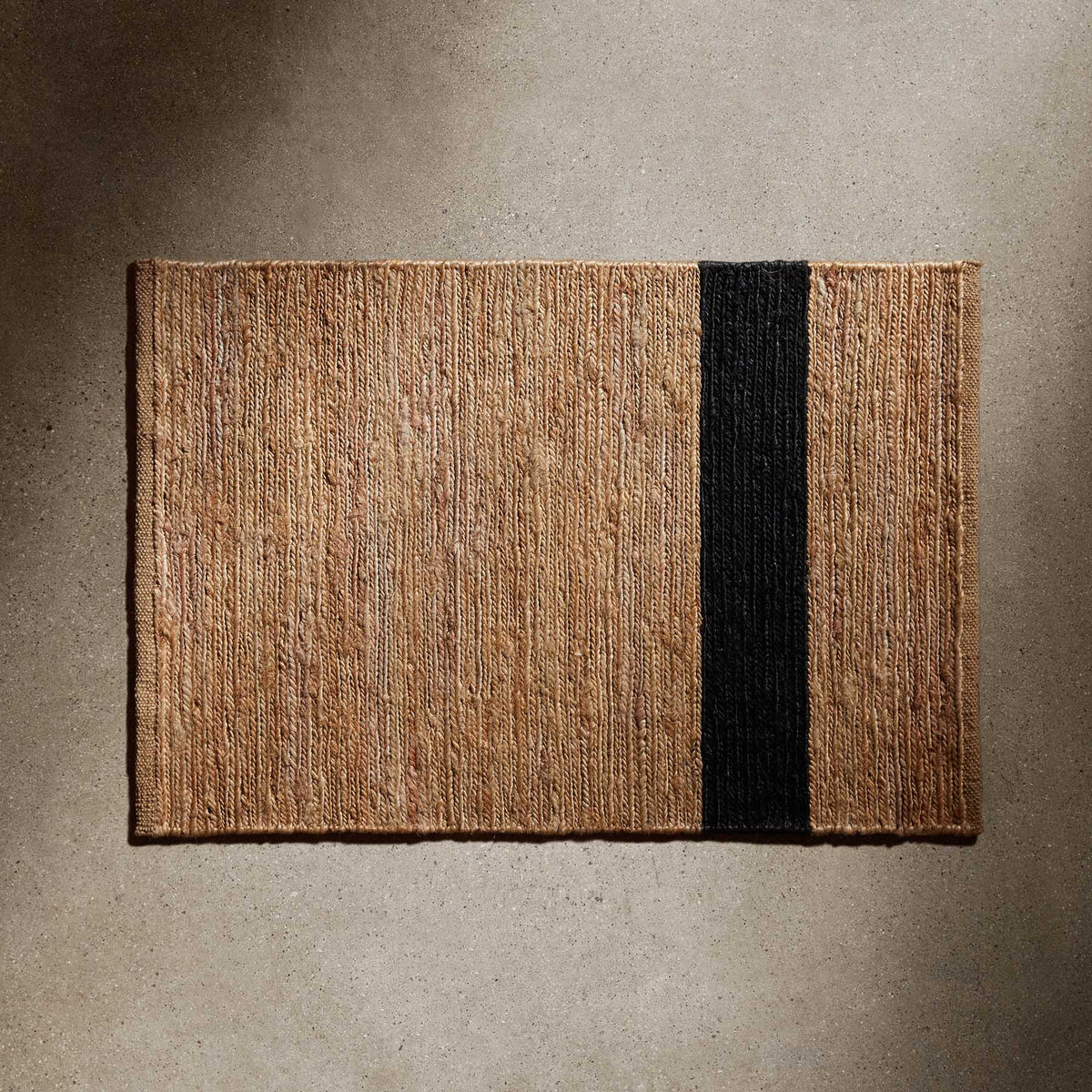Jute Entrance Rug 2FT X 3FT in Natural/Charcoal Stripe | James Perse Los Angeles
