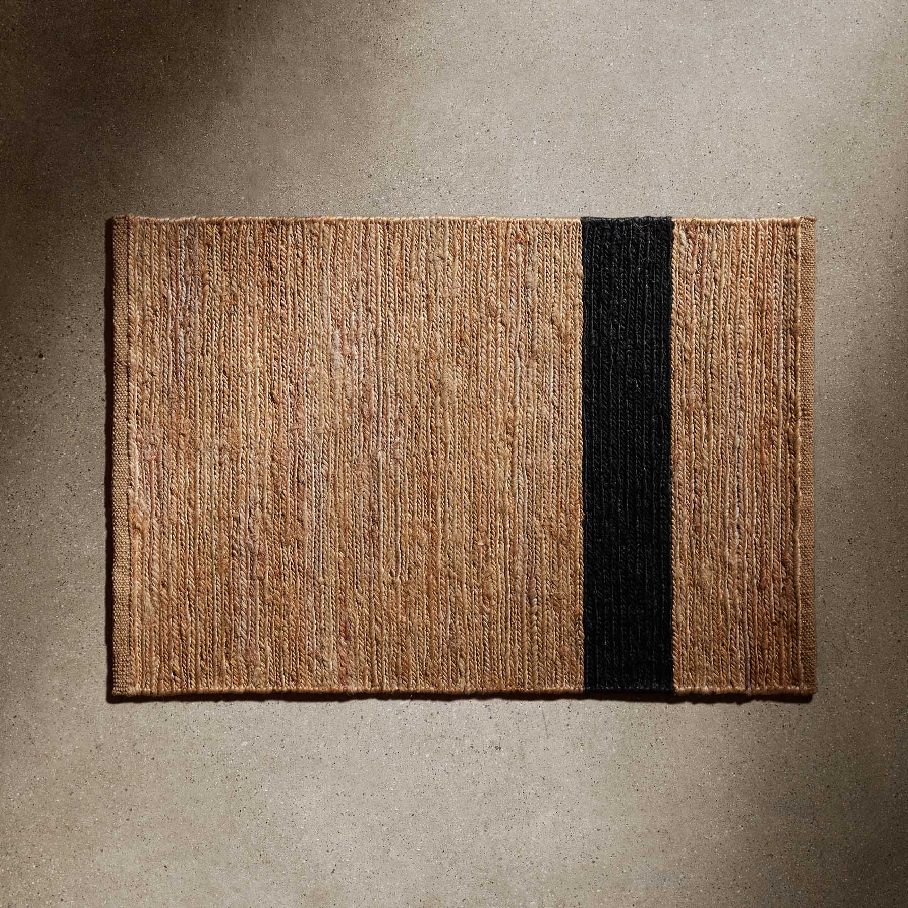 Jute Entrance Rug 2FT X 3FT Natural/Charcoal Stripe James Perse Los