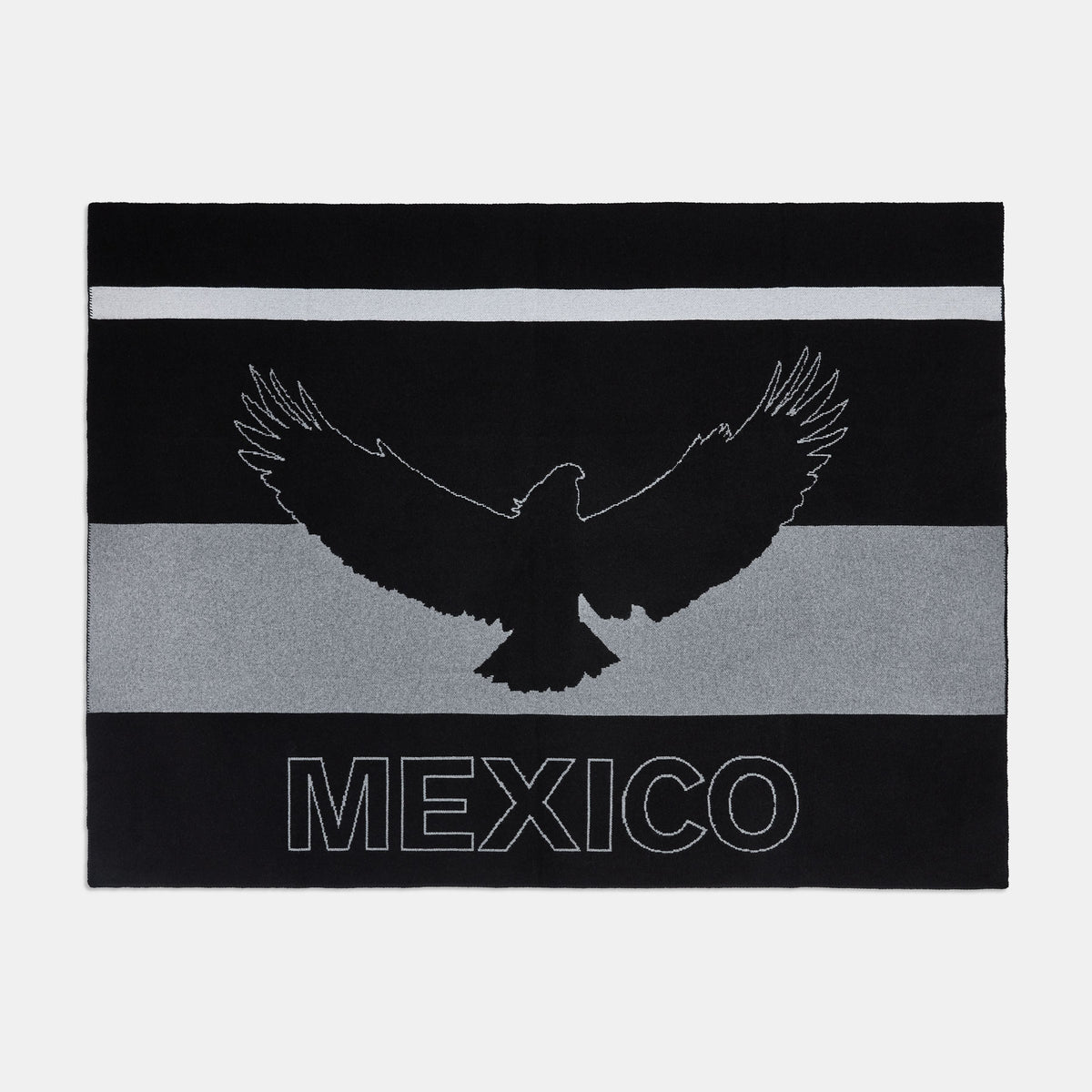 Baja Mexico Cashmere Blanket In Black/White | James Perse Los Angeles