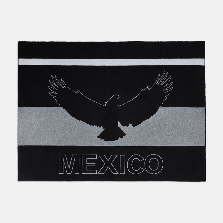 Baja Mexico Cashmere Blanket In Black/White | James Perse Los Angeles