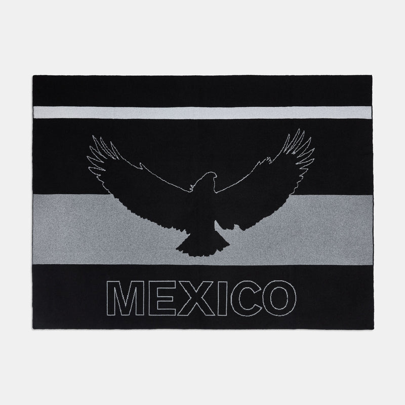 Baja Mexico Cashmere Blanket In Black/White | James Perse Los Angeles
