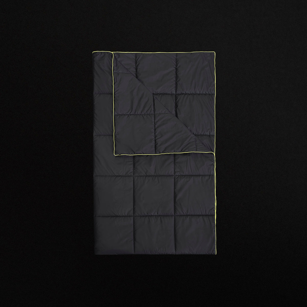 Y/OSEMITE Quilted Blanket in Navy/Neon | James Perse Los Angeles