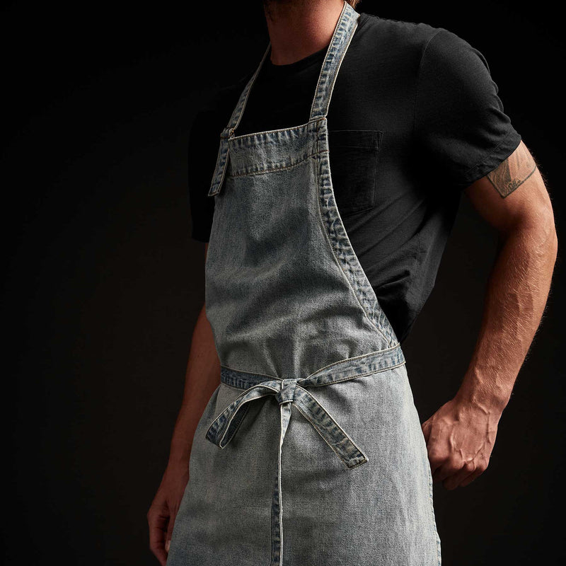 Vintage Denim Chef'S Apron in Denim Wash | James Perse Los Angeles