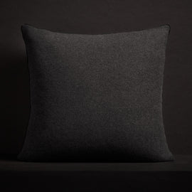 Plaid Throw Pillow With Piping - Black/Ivory Plaid | James Perse Los Angeles