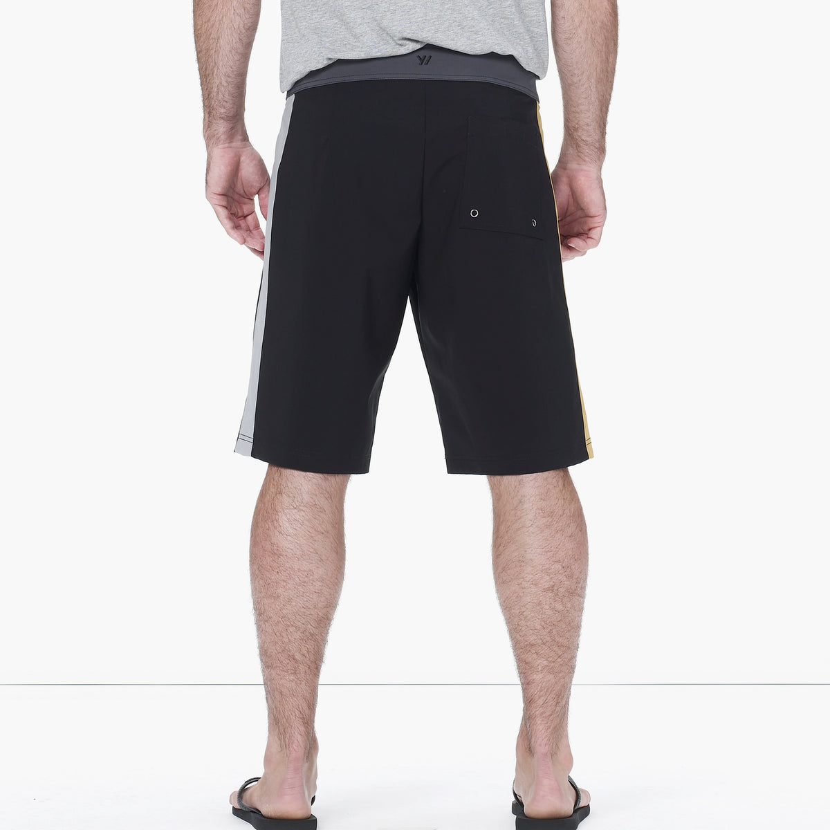 Y/OSEMITE Tri Color Boardshort - Black/Slate/Stone/Solar | James Perse Los Angeles