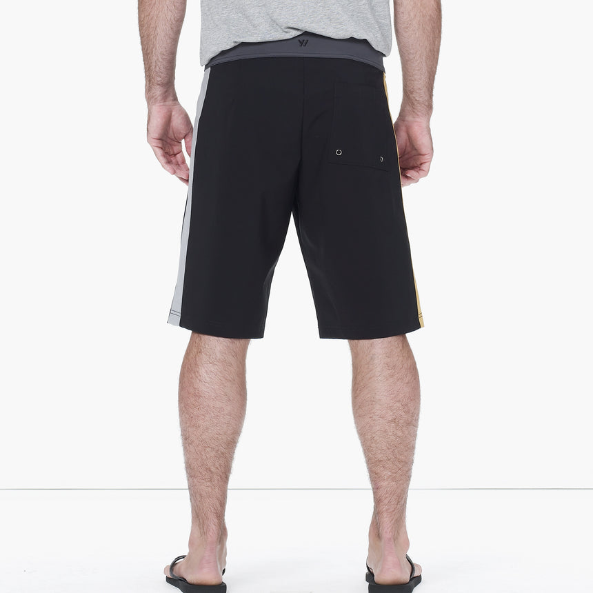 Y/OSEMITE Tri Color Boardshort - Black/Slate/Stone/Solar | James Perse Los Angeles
