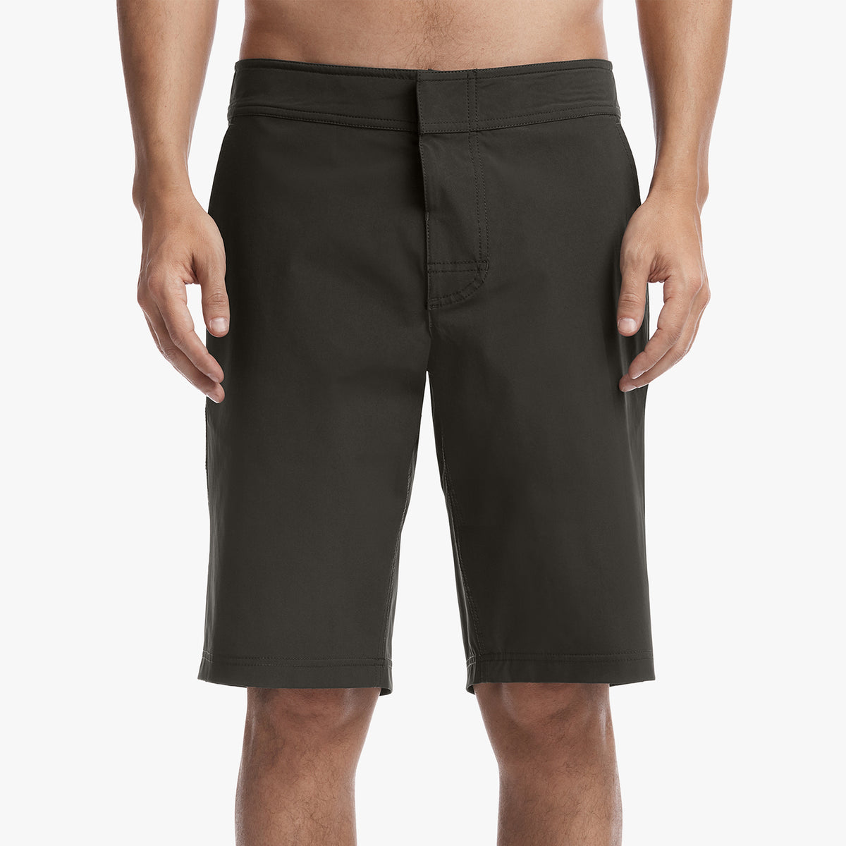 Y/OSEMITE Tailored Boardshort In Dark Olive | James Perse Los Angeles