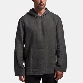 Belgian Linen Pullover Hoodie - Elephant | James Perse Los Angeles