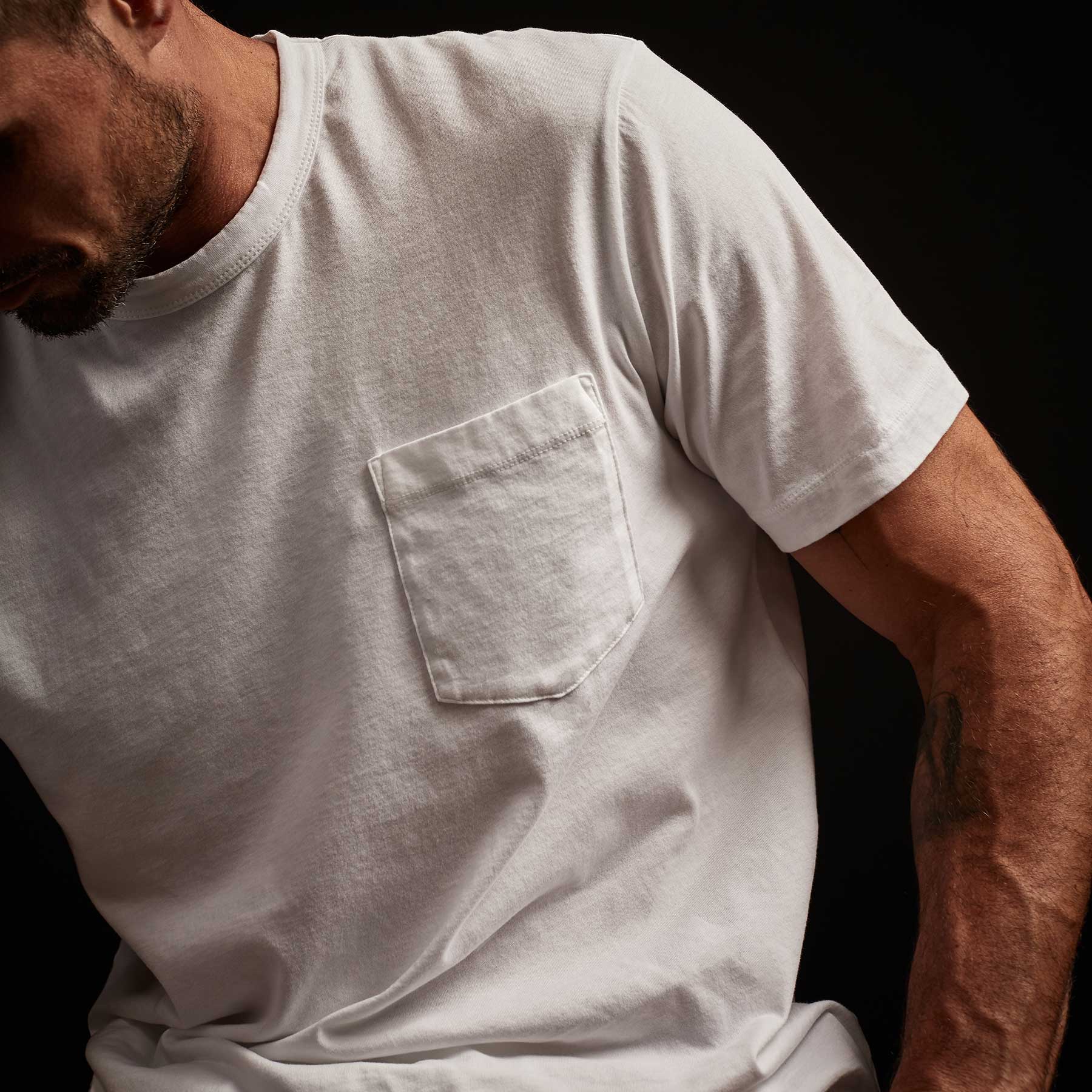 Elevated Lotus Jersey Pocket Tee In White | James Perse Los Angeles