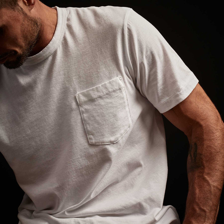 Elevated Lotus Jersey Pocket Tee In White | James Perse Los Angeles