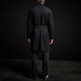 Brushed Thermal Knit Hooded Robe in Black | James Perse Los Angeles